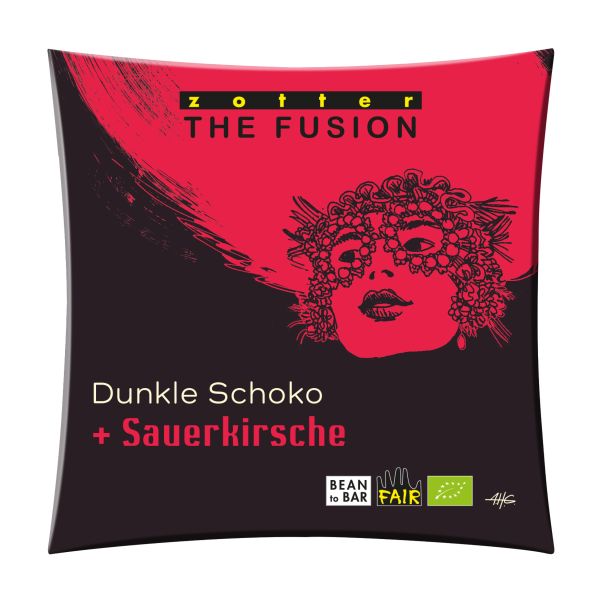 Zotter The Fusion, Dunkle Schokolade + Sauerkirsch 70g